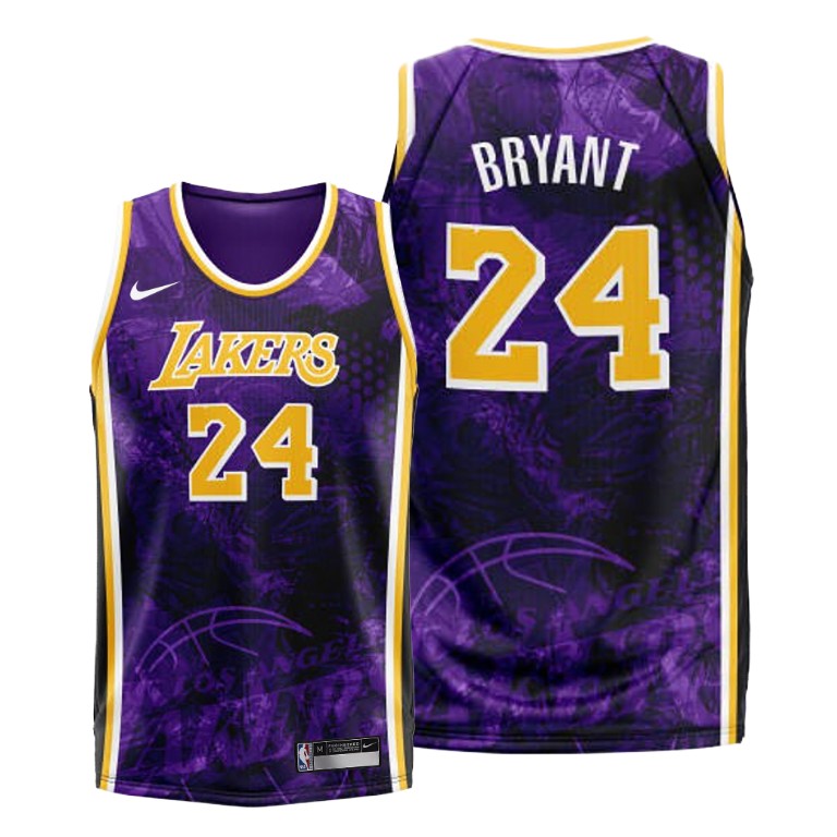 Men's Los Angeles Lakers Kobe Bryant #24 NBA 2020 Statement Fashion Edition Purple Basketball Jersey WRL3383WI